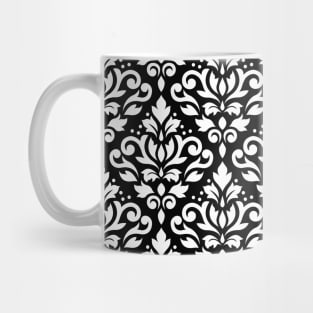 Scroll Damask Pattern WB Mug